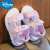 迪士尼（Disney）女童凉鞋露趾2024夏季儿童沙滩鞋卡通小女孩公主鞋软底防滑宝宝鞋 紫色 21码鞋内长约14cm