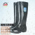 上海牌高筒雨鞋防酸防碱防滑防水耐磨工地劳保雨靴SH705 黑色黑底 43