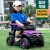 噜贝贝（lubeibei）儿童电动车四轮遥控车带手推杆四轮汽车可充电沙滩车可坐人玩具车 高贵紫滑行款