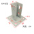 时岸 铝合金护栏地脚配件围栏四方地脚座 40*40国欧通用型铁冲压