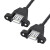 益德胜 USB延长线usb2.0母对母延长线带耳朵螺丝孔可固定usb锁机箱面板数据延长线 黑色0.3米