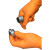 爱马斯(AMMEX) GWONHD42100 一次性橙色无粉麻面丁腈手套 S码 100只/盒