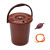 益美得 FW1280 过滤桶塑料废水桶过滤垃圾筒茶水桶茶渣桶   暗花款桶+1.2米管带球 