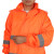 环卫清洁工分体反光雨衣雨裤套装交通安全道路施工警示工作服透气 黑色 双层特种长雨衣 XXL