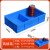 零件盒物料分格箱多格螺丝分类盒塑料盒子五金工具收纳整理周转箱 两格箱355*200*85蓝