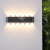 松伟浮光流影现代简约客厅卧室阳台床头背景墙装饰壁灯 浮光流影B-6X2W(黑)