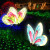 花园摆件仿真发光大蝴蝶雕塑户外园林景观草坪灯装饰园区夜光小品 HY1136-5带灯(小)