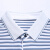 詹姆乔伊品牌高端轻奢男士冰丝短袖T恤夏季浅色半袖上衣带领横细条纹Polo 紫条 165/M