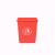 富都华创 无盖长方形大垃圾桶红色30L商用餐饮大号厨房户外垃圾箱学校大容量 FDHC-LJT-11