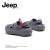Jeep吉普洞洞鞋男款夏外穿厚底透气防滑不臭脚包头拖情侣款户外沙滩鞋 灰色 38-39