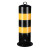 筑筠 钢管警示柱 防撞柱隔离柱 反光柱 黄黑镀锌钢管立柱 活动款11.4*50cm 0.8mm