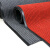 兰诗 DM03 双条纹地毯 地面防滑垫 酒店走廊除尘垫 红色2*15m（整卷发货）