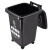 鲁识大号户外垃圾桶物业环卫分类桶果皮箱 50L黑色干垃圾
