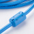 适用 PLC编程电缆数据线通讯通讯线RS232串口电缆SC-09 蓝色 镀金接头带通讯芯片 5m