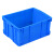 葱旭塑料长方形加厚可选带盖胶框储物收纳箱大号养鱼养龟胶箱工业收纳盒 500-250箱 蓝色不带盖