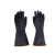 出极   耐酸碱橡胶手套工业防水防滑黑色 单位：件 短袖35cm  (5双） 