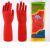 粤龙中洋工业乳胶手套加厚牛筋橡胶洗碗家务防水手套 红色长款100克 S