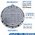 孜索 球墨铸铁井盖 圆形电力井污水方形篦子 下水道窨井盖 雨水沙井盖 圆井800mm承载10吨内 承压小车