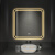 正方形带灯防雾智能镜子卫生间浴室镜挂墙式led化妆镜蓝牙感应镜 透光款双触摸+暖光+除雾 ( 40x40厘米