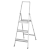 日本长谷川铝合金工程家用梯 宽天板多功能折叠梯凳扶手梯折叠梯SRA SRA-8a（3步高0.79米）