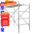 晓橙移动式脚手架全套活动脚手架配件踏板龙门架家用建筑工地升降机架 四杠1.7米高0.95米宽2.5厚 移动式脚手架全套