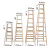 木梯子人字梯实木装修工程架子木制木质楼梯凳单直梯长梯 2.4米加强版实木人字梯