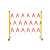 玻璃钢绝缘伸缩管式围栏电力安全施工围挡可移动护栏幼儿园隔离栏 1.2*6米 红白/黄黑管式（颜色可选）