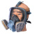 海安特 防毒面具HAT-FD滤毒罐呼吸防护过滤式防毒面具  双头