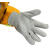 威特仕掌皮背布焊接焊工焊手套牛皮铸造业钢铁搬运防护EN388 3143 L 黄色