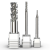 沪豪（HUHAO）55度铝用铣刀3刃钨钢硬质合金高光镜面铣铝长铝合金专用立铣刀 1/3/50L/4D