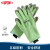 Dupont杜邦凯夫拉450PU涂层劳保手套3级耐磨防滑5级防割机械五金金属高警示防护防切割手套 灰绿色（高警示一双） L