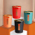 卫洋WYS-988 创意压圈垃圾桶  办公司卫生间简约塑料圆形垃圾篓纸篓 小号红色