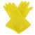 海斯迪克 黄色乳胶手套 防水防滑胶皮橡胶手套 XL码50双 