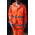 环卫雨衣男女套装桔红黄色反光透气环卫服工作服劳保服园林服雨衣 橘色 XXL