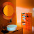 KARTELL欧式复古挂墙镜子浴室镜穿衣镜ALL SAINTS 9950+AT/橙红色