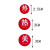 MANVA 安全标示贴卫生间冷热水标识贴小号防水提示标志牌冷热贴标识牌标签贴纸 3CM 开10个 关10个