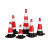 橡胶警示牌路锥反光路障雪糕桶锥形桶隔离墩道路施工安全高速分 高72cm6斤