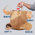 贝傅特 牛皮纸手提袋  商用打包外卖奶茶烘焙纸质包装袋 基础加厚白牛21*11*27cm100只