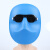 轻便烧电焊面罩屏焊工防烤脸头戴式氩弧焊帽子防护脸部简易蓝眼镜 PC面罩*1+透明眼镜*1