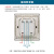 STSBEN名开电气86型暗装风机调速器220V三速中央空调风机盘管控制器开关 【白色】三速风机开关