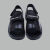 LISM夏季鞋夏季黑色透气PU软底静电工鞋男耐磨凉鞋防滑 黑色PU软底加厚 38