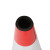 橡胶路锥雪糕筒 塑料锥形帽桶 反光安全路障伸缩圆锥 警示牌柱隔离墩 橡胶-高45cm-重1.8斤