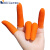 橙色防滑指套劳保耐磨耐热防痛摘菜指甲保护套点胶桔色乳胶手指套 白色均码灌装500个
