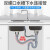 一靓厨房洗菜盆下水管防反臭单槽排水管软管45MM接口下水配件 40cm双螺口连接管