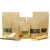 海斯迪克 牛皮纸袋 开窗自封包装袋食物坚果自立袋 18*30+5高清（50个）HKZ-139