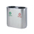 分类不锈钢室内小区商场户外垃圾箱适用写字楼桶垃圾桶大号果皮环 不锈钢SX-09
