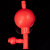 海斯迪克 HKCL-574 三向定量吸球 实验室橡胶三向吸耳球三通移液管吸球 红色 