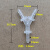 定制适用Y型三通 人字形宝塔接头 塑料接头 水管气管软管异径分流斜三通 2.6mm(适合2.5-3mm内径软管)