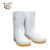 耐油酸碱水鞋雨鞋白色防水工作耐磨防滑养殖水产工业男雨靴 白低筒 45