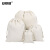 安赛瑞 帆布抽绳袋 束口棉布收纳袋 环保面粉米袋10×12cm 白色空白 10个装 2A00225